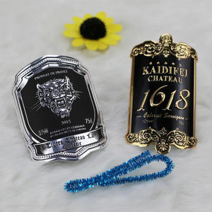 Plaque signalétique en aluminium gravée étanche pour les dispositifs de soins de la peau de luxe Utilisation de la caractéristique de code à barres pour les perruques de parfum de boîte d'emballage cosmétique - Product Image 2