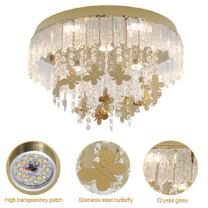 35W 40cm Diameter LED Crystal Chandelier <b>Ceiling</b> <b>Light</b> Hotel Apartment Bedroom Changeable 3 Colors <b>Ceiling</b> <b>Light</b> - Product Image 4