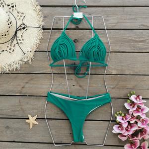 Bikini JSN Personalizado <span class=keywords><strong>de</strong></span> Macramé para Mujer con Parte Inferior <span class=keywords><strong>de</strong></span> Cintura Alta Traje <span class=keywords><strong>de</strong></span> <span class=keywords><strong>Baño</strong></span> <span class=keywords><strong>de</strong></span> Dos Piezas - Product Image 2