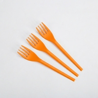 Ensemble de couverts jetables écologiques en plastique arc-en-ciel titane multicolore emballés pour anniversaire, emballés en airlaid