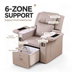 Sillón Eléctrico Multifuncional de Lujo de Cuero PU para Salón de Belleza, Uñas, Pestañas, Pedicura, Reparación de Pies y Baño de Cejas - Product Image 4