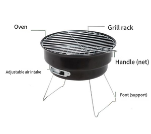 RD0132 Stainless Steel Cast Portable Indoor Outdoor Table Tabletop <strong>Charcoal</strong> <strong>Mini</strong> <strong>Grill</strong> Barbecue Korean Bbq <strong>Grill</strong> - Product Image 4