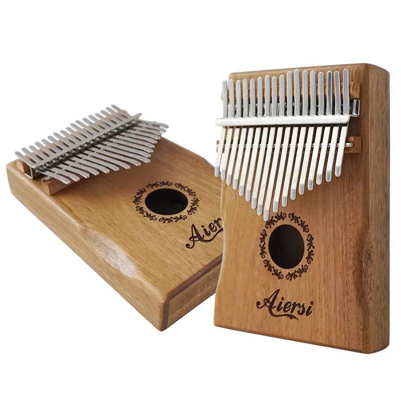 Aiersi Brand Cheap Armrest Thumb Piano 17 Keys Personalised Kalimba Chromatic Wood Body