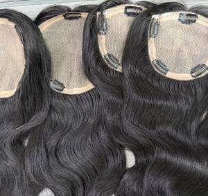 أعلى ، 20 بوصة موجة الجسم اللون الطبيعي ، من الشعر الطوبير قاعدة الحرير - Product Image 2