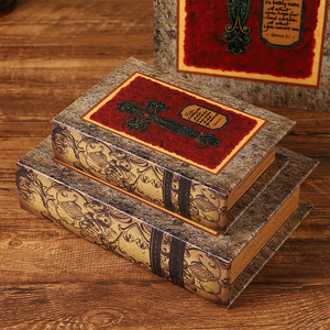 Mystic Arts Egyptian Cat Replica Book Decorative Storage <b>Box</b> Set MDF Material Vintage Style Home Decor <b>Gift</b> Packaging <b>Box</b> - Product Image 3