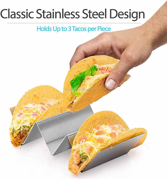 IMIKEYA 3pcs Stainless Steel Taco Rack Taco Holder For Oven Compact Design For Easy Storage Tortillas More For Family Gatherings And Parties - View #8