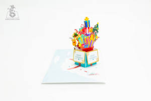 Cartes de Noël 3D Pop Up de haute qualité, cartes de voeux artisanales pour les vacances vietnamiennes, vente en gros - Product Image 3