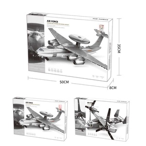 Ensemble de blocs de construction d'avions modernes éducatifs - Jouet en plastique ABS à monter soi-même pour l'apprentissage et la décoration des enfants - Product Image 4