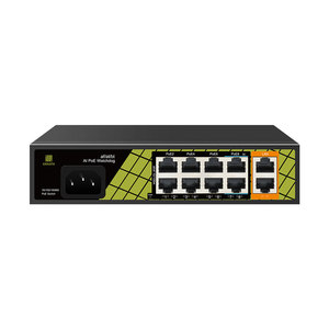 GENATA Switch PoE Híbrido de 10 Puertos Ethernet <span class=keywords><strong>Megabit</strong></span> y Gigabit de 5.6Gbps para Sistemas de Seguridad CCTV y AI Watchdog - ¡En Stock! - Product Image 6