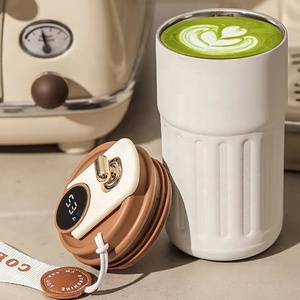 HotSale Smart LED Temperature Display 316 SS <b>Double</b> <b>Wall</b> Custom LOGO Tumbler Thermal Coffee Mug Steel White <b>Box</b> Customized Logo - Product Image 2