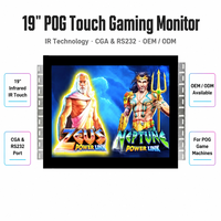 Écran de jeu tactile OEM ODM POG 19 pouces avec port CGA RS232, technologie IR pour les joueurs, affichage multi-touch infrarouge