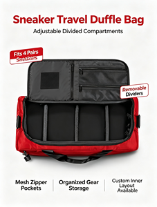 Bolsas de Viaje para Zapatillas Deportivas, Capacidad para 4 Pares, Bolsa Acolchada para Zapatillas, Bolsas Impermeables para Zapatillas con Bolsillo Aislado - Product Image 1