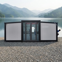 Villa préfabriquée de luxe prête à l'emploi de 20 pieds ou 40 pieds, maison mobile extensible en conteneur à vendre
