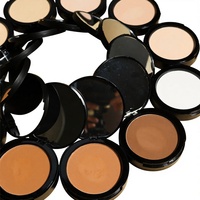Poudre compacte matifiante 11 couleurs, échantillon de maquillage, fond de teint compact portable, marque privée, poudre translucide foncée