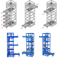 Ascenseur vertical à mouvement alternatif de type C, capacité de charge de 1250 kg, convoyeur AGV à interverrouillage pour ligne de production de batteries au lithium