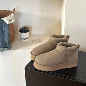 UGAU MINI classici stivali <span class=keywords><strong>da</strong></span> <span class=keywords><strong>neve</strong></span> calzature <span class=keywords><strong>da</strong></span> <span class=keywords><strong>donna</strong></span> autunno/inverno comode suola in pelle di pecora in pelle naturale spessa calda - Product Image 3
