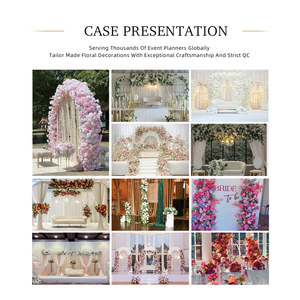 Centro de Mesa Floral Artificial en Cascada con Rosas Blancas Elegantes y Perlas, Camino de Mesa para Decoración de Bodas y Eventos de Lujo - Product Image 5