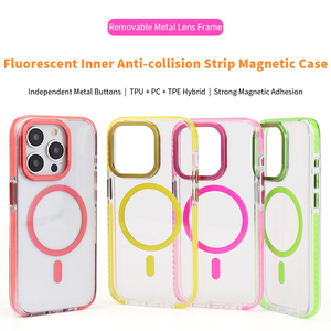 Custodia magnetica di sicurezza fluorescente per <span class=keywords><strong>iPhone</strong></span> 16 Pro <span class=keywords><strong>accessori</strong></span> per il bordo anticollisione - Product Image 4