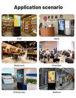 Écran d'affichage numérique sur pied pour intérieur, 55 pouces, écran promotionnel, système d'exploitation Android, CMS, écran LCD intelligent, moniteur, solutions publicitaires pour événements