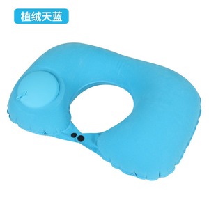 Ensemble de voyage portable <span class=keywords><strong>gonflable</strong></span> compressé en trois pièces, <span class=keywords><strong>coussin</strong></span> en forme de U en flocage <span class=keywords><strong>pour</strong></span> voyage en trois pièces - Product Image 3