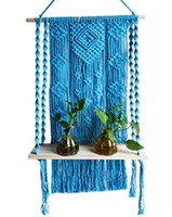 Décoration artistique, porte-plantes en corde tressée, étagère murale en macramé, intérieur/extérieur