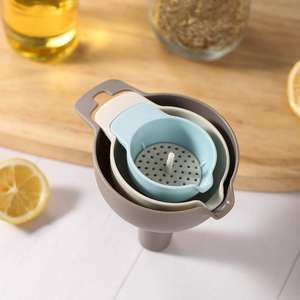 4 pcs plástico cozinha funil set Silicone <span class=keywords><strong>PP</strong></span> <span class=keywords><strong>material</strong></span> cozinha funil com filtro para transferir óleo tempero em pó líquido - Product Image 6