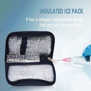 OEM ODM Customized Blue Polyester Elastic Strap Foldable Long Lasting Diabetes Insulin Travel Bag Insulin Pen Cooler Bag - Product Image 5