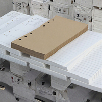 Papier de recharge A6 écologique en gros, 80 feuilles, pour carnet, feuilles mobiles, pages intérieures pour classeur à anneaux, planificateur