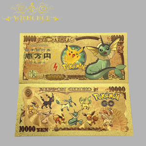8 Jenis Uang Kertas Anime Eevee Jepang Berlapis Emas 24k untuk Koleksi - Product Image 4