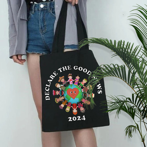 Bolsa de Lona Personalizada con Diseño de la Conferencia de la Iglesia de Jesua 2024, para Viajar, con la Frase 'Declarar la Buena Nueva' - Product Image 1
