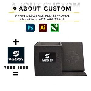 Promotional Pen Holder for Desk <b>Office</b> <b>Gift</b> PU Leather Wireless Charging with Custom Logo - Product Image 2