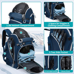 Échantillon gratuit Fabricant Vente chaude Sac à dos multifonctionnel pour ski et snowboard Sac de voyage sportif imperméable Sac de randonnée Sac à chaussures de camping - Product Image 3