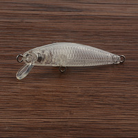Leurre de pêche vierge en plastique dur non peint G61 de 5,6 cm et 1,5 g, type Minnow