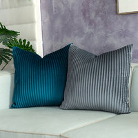 Luxe 20x20 pouces Style nordique taie d'oreiller doux carré velours jeter oreiller couvre housse de coussin
