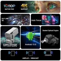 X88 Proyector de Video LED Mini para Cine en Casa, con Sistema Android 13, Resolución Nativa 1080p, WiFi, el Más Vendido