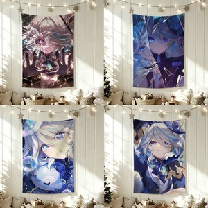Banderas de <span class=keywords><strong>F</strong></span>-Furina <span class=keywords><strong>Genshin</strong></span> <span class=keywords><strong>Impact</strong></span>, tapicería para colgar en la pared, bandera decorativa para garaje al aire libre, manta de fondo decorativa - Product Image 1