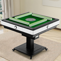 Table de mahjong pliable automatique en métal avec roulettes, en plastique, pour 4 joueurs, divertissement