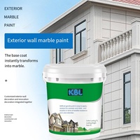 Peinture acrylique marbrée colorée pour revêtement mural et de sol extérieur, idéale pour maisons rurales auto-construites, application au pinceau manuel