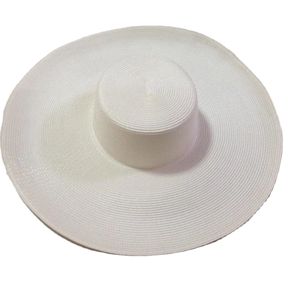 Sombreros de ala ancha de polipropileno liso para mujer