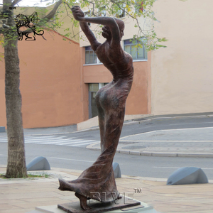 Escultura de Mujer Sexy de Tamaño Real para Decoración de Jardín, Arte Moderno, Estatua de Mujer Joven Bailando en Bronce - Product Image 2