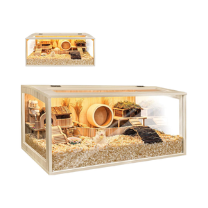 Rắn được xây dựng lớn có thể mở ra hàng đầu chewproof gỗ môi trường sống hamster lồng với tấm Acrylic tùy chỉnh kích thước và màu sắc - Product Image 1