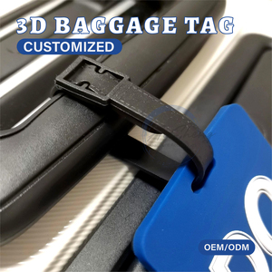 Sản Xuất Ban Đầu Tùy Chỉnh Khuyến Mại Thăng Hoa Mềm <span class=keywords><strong>PVC</strong></span> Cao Su Backbag Hành Lý <span class=keywords><strong>Tag</strong></span> Với Logo Cá Nhân - Product Image 3