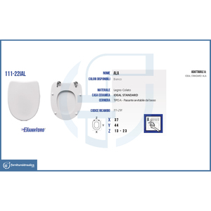 Cubierta de Asiento de Inodoro Estándar Vaso Ala, Producto Premium Copriwater - Product Image 3