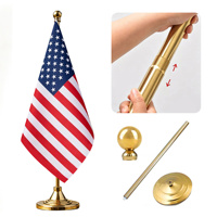 Drapeau de sol, drapeau de bureau, drapeau publicitaire économique en polyester 100D, drapeau d'intérieur, drapeau national de luxe pour bureau, mât de drapeau, support de mât