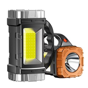 Solar Powered LED Portable Flashlight 800mA USB Rechargeable Dual Light Source Outdoor High Intensity Searchlight - Product Image 2