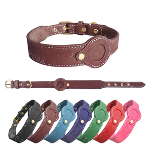 Collar de Cuero de Lujo <span class=keywords><strong>para</strong></span> <span class=keywords><strong>Perros</strong></span> con Rastreador GPS, Acolchado Suave, Soporte <span class=keywords><strong>para</strong></span> Etiqueta Inteligente, Ajustable, 7 Colores <span class=keywords><strong>para</strong></span> <span class=keywords><strong>Perros</strong></span> Pequeños y Grandes - Product Image 2