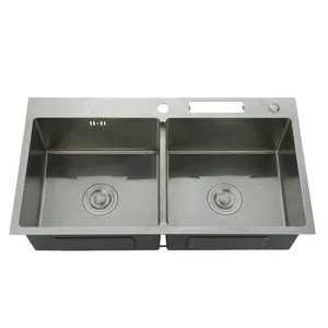 出厂价格加厚双槽现代厨房水槽碗不锈钢水槽
