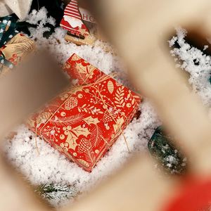 Custom Disposable Printed Coated Silicone Virgin Kraft <b>Paper</b> for <b>Christmas</b> Wrapping 43x300cm - Product Image 4