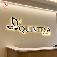 Letreros Comerciales Personalizados para Exteriores, Letras Iluminadas de Acero Inoxidable, Letrero Circular Redondo, Letrero Luminoso LED con Logotipo