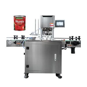 Industrial high quality new upgraded automatic tin can seaming canning machine for soup